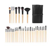 32pcs Makeup Brush Set, Professional Cosmetic Brush Kit with Soft Nylon Hair for Eye Shadow Blush Foundation, Ergonomic Log Color Handle with Storage Bag for Home and
