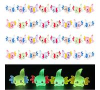 32Pcs Mini Axolotl Figures, Luminous Resin Animals Figurines, Glow in the Dark Axolotl Toy, Tiny Resin Animals Ornament, Axolotls Figure Decoration for DIY Craft, Garden Landscape & Potted Plant