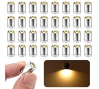 32pcs Mini LED Lights, Miniature LED Lights with Batteries Small Lights for DIY Hand Crafts, for Paper Lantern, Dollhouse Decoration, Party Decoration, Warm White