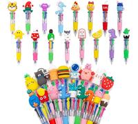 32Pcs Mini Multicolor Pens 4-in-1 Cute Pens for Kids, Party Bag Fillers & Classroom Prizes, Retractable Ballpoint Pen Party Favors for Birthdays School Supplies, Easter Christmas gift for kids