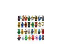 32Pcs Ninjago Mini Figures: Kai, Jay & Sensei Wu DIY Building Blocks Toys - Unassembled Custom Figures