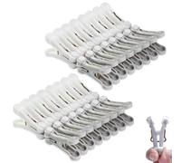 32pcs No Trace Laundry Pegs - Non Slip, Strong Rust Resistant, Soft Grip Clothes Pegs for Washing Line