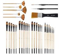 32PCS Paint Brush Set, Professional Art Paint Brushes Set for Oil, Acrylic and Watercolour Painting, Artists, Adults and Kids