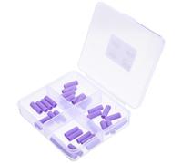 32pcs Purple Sanding Bands, Sandpaper Rings for Gel Removal | Efficient Material Removal, Smoothing Natural Nails, Mandrels Included, for Technicians and DIY Use