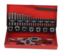 32Pcs/Set Threaded Tap and Die Set, Professional Rethread Tool Kit with Storage Bag, High Precision Bearing Steel Tap Wrench Die for Hardware Supplies, Includes M3 - M12 Tap and M1