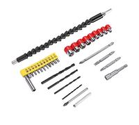32Pcs Stainless Steel Electric Screwdriver Head Kit, 12 Screwdriver Heads, 10 Drill Bits, 9 Sockets Set, 1 Extension Shaft