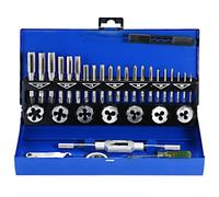 32PCS Tap And Die Set Metric Wrench Cut M3-M12 Hand Threading Tool Tungsten Carbide Tap Die Screw Thread Making Tool Bit Set