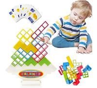 32Pcs Tetra Tower Balance Game - Russian Building Block Tetris Tower Balance Game - DIY Assembling Versatile Toy - Board Table Games - Stacking Blocks Balance Puzzle Assembly Bricks Gift (32 Pcs)
