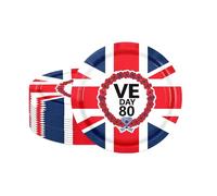 32pcs VJ Day Plates,7inch 80th Anniversary Paper Plates Victory over Japan Party Disposable Paper Dinnerware for Celebrate VJ-Day 80 Years WWII Victory Commemorative Table Décor