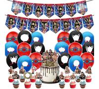 32PCS WE Par-ty Balloon Decora-tions,WE Theme Party Decorations Set Birth-day Decorations WE Balloons Happy Birthday Banner, WE Cake Topper for Kids WE Theme Birthday Party