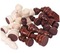 32Pcs Wooden International Chess Pieces with No Board, Portable International Chess Pieces Tournament Chess Pieces Entertainment Board Game Set