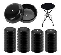 32PCS Wrought Iron Patio Furniture Feet Caps, 1.5" Round Plastic Chair Leg Caps, Outdoor Chair Leg Floor Protectors to Protect Your Floor from Scratches Wrought Iron Patio Furniture Feet