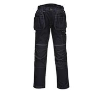 (32R, Black) Portwest Mens PW3 Stretch Holster Pocket Work Trousers