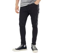 (32R, Charcoal) Brave Soul Mens Denim Button Fly Skinny Jeans