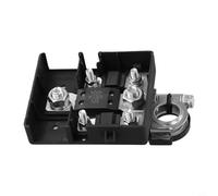 32V 400A Car Battery Distribution Terminal with Fused Connectors, M8 + 2 M5 Studs, Quick Release for 4WD, RV, Caravan, Yacht, Black(A)
