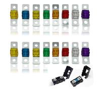 32V Midi Fuses, 16 Pcs Midi Fuse 20/30/40/50/60//80/100/120 Amps Automobile High Current Fuse for Car Marine Truck Marine Electric Hybrid Vehicle Motor