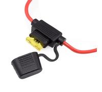 32V Small Medium Auto Fuse Holder 18/16/14/12/10A and Car Blade Fuse 2A 3A 5A 7.5A 10A 15A 20A 25A 30A 35A 40A(7.5A,SMALL 1 PAIR_10 AWG)