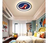 32W Dinosaur Ceiling Lamp Bedroom Light Chandelier Dimmable, 17 Inch Indoor Decor LED Luminaires 3-Color Light Change Mode, Flush Mount Close to Ceiling Light Chandeliers
