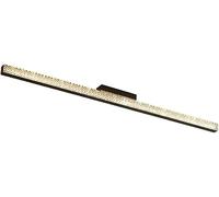 32W Linear Black Metal Flush Mount Acrylic False Crystal Light Strip Long Remote Control Dimmable Ceiling Light,Chandelier