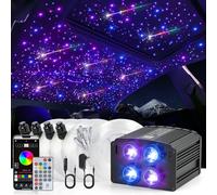 32W Twinkle & Meteor Starlight Headliner Kit for Car and Home - 2-in-1 Engine With 860pcs*0.03in*13.1ft+240 RGBW Fiber Optic Cable, Shooting Star Sky Roof Lights