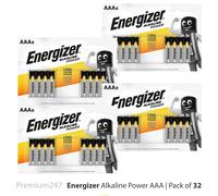 32x Energizer AAA Power Plus Alkaline Batteries LR03 MN2400 Longest Expiry Date