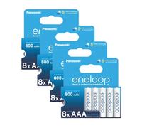 32x Panasonic Eneloop AAA HR03 NiMH Rechargeable Batteries 1.2V 800mAh