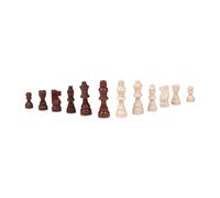 AWHAO 32x Wooden Chess Pieces,Wood Chessmen Checkers Game,1-2 Players Beginners Figurine Pieces Chess Game Pawns for Tournament, L