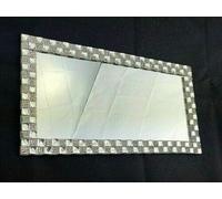 32x16cm Rectangle Shape Diamante Lace Mirrored Candle Plate- an Elegant Addition to Your Home- Best Gift