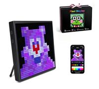 32x32 Programmable LED Pixel Screen, Digital Alarm Clock Matrix Panel, Pixel Light Art Display with APP Control, DIY Graffiti Animation Message Board Gift for Gamers Men&Women, Him/Her, Boys & Girls