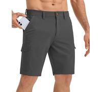 33,000ft Men's 10" Water Resistant Outdoor Shorts 6-Pockets Golf Shorts