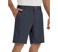 33,000ft Men's Golf Shorts Quick Dry Stretch Hiking Short Anti-UV 1/2 Trousers Classic-Fit 9" Summer Casual Short with Zip Pockets Sandalwood Grey 38W/9L