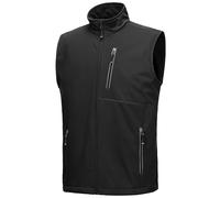 33,000ft Men's Lightweight Softshell Gilet, Windproof Waterproof Outerwear Vest Gilets Sleeveless Jacket for Cycling Running Hiking Golf Travel Black 4XL