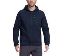 33,000ft Men's Lightweight Sport Jacket Hoodie Breathable Full Zip Softshell Jacket Walking Jacket for Casual and Sportswear Navy Blue S