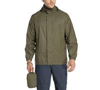 33,000ft Men's Lightweight Waterproof Outdoor Jackets Windproof Rain Shell Jacket Packaway Hooded Raincoat for Golf Fishing Cycling Dark Olive Green 2XL