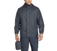33,000ft Men's Lightweight Waterproof Outdoor Jackets Windproof Rain Shell Jacket Packaway Hooded Raincoat for Golf Fishing Cycling Grey L