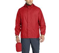 33,000ft Men's Lightweight Waterproof Outdoor Jackets Windproof Rain Shell Jacket Packaway Hooded Raincoat for Golf Fishing Cycling Chili red S