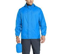 33,000ft Men's Lightweight Waterproof Outdoor Jackets Windproof Rain Shell Jacket Packaway Hooded Raincoat for Golf Fishing Cycling Medium Blue S