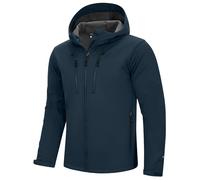 33,000ft Men's Softshell Jacket Waterproof Windproof Coat Lightweight Windbreaker Breathable Outdoor Functional Jackets with Hood for Running, Cycling, Hiking Midnight Blue XL