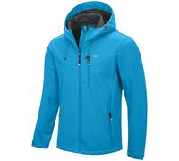 33,000ft Men's Softshell Jackets Outdoor Windproof Coat Breathable Lightweight Windbreaker Casual Functional Jackets with Hood for Running, Cycling,Sky Blue 3XL
