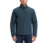 33,000ft Mens Waterproof Jackets Fleece Lining Softshell Jackets mens Outdoor Windproof Work Hiking Jackets for Men with Zip Pocket Midnight Blue S