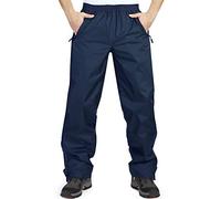 33,000ft Men's Waterproof Trousers Lightweight Breathable Rain Overtrousers with Pockets, Outdoor Windproof Rain Pants for Golf Walking Hiking Fishing Blue XL/34 Inseam