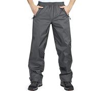 33,000ft Men's Waterproof Trousers Lightweight Breathable Rain Overtrousers with Pockets, Outdoor Windproof Rain Pants for Golf Walking Hiking Fishing Gray XL/28 Inseam
