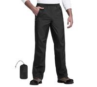 33,000ft Men's Waterproof Trousers Packable Rain Overtrousers Outdoor Lightweight Windproof Pants for Rainwear Walking Hiking Cycling Black L-32L