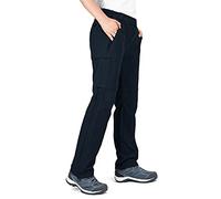 33,000ft Women's Convertible Zip Off Hiking Trousers with UV Protection Multiple Pockets Ladies Stretch Cargo Pants for Trekking, Camping, Walking Blue UK 16/31L
