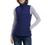 33,000ft Women's Fleece Gilets Lightweight Warm Ladies Vest Outerwear, Sleeveless Spring Jacket with Zip Up Pockets Purple Blue M/UK 12