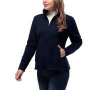33,000ft Womens Fleece Jackets Ladies Lightweight Warm Full Zip Coat Breathable Microfleece Ladies Sweater Casual Long Sleeve, Ideal for Travelling Outdoor Sport Dark Navy Blue 3XL