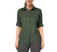 33,000ft Women's Hiking Shirts UPF50+ UV Protection Outdoor Shirt Quick Drying Casual Shirt Long Sleeve Functional Shirt Fishing Shirt for Walking Safari Golf Dark Green L