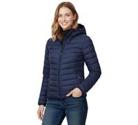 33,000ft Women's Lightweight Puffer Jacket Water Repellent Warm Packable Quilted Coat with Hood Ladies Transitional Padded Lined Jacket for Hiking Climbing Dark Blue 2XL