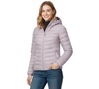 33,000ft Women's Lightweight Puffer Jacket Water Repellent Warm Packable Quilted Coat with Hood Ladies Transitional Padded Lined Jacket for Hiking Climbing Greyish-pink S