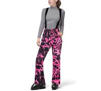 33,000ft Womens Ski Pants Waterproof Ski Trousers Windproof Snowboard Pants Softshell Warm Ski Suit with Adjustable Waist & Detachable Braces Printed Camouflage XXL/31L